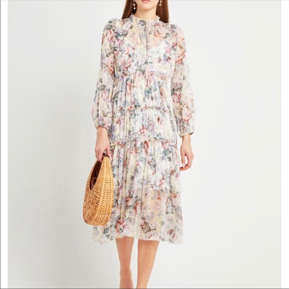 One Pretty Time Multi Floral Dress Size M - Picture 1 of 15